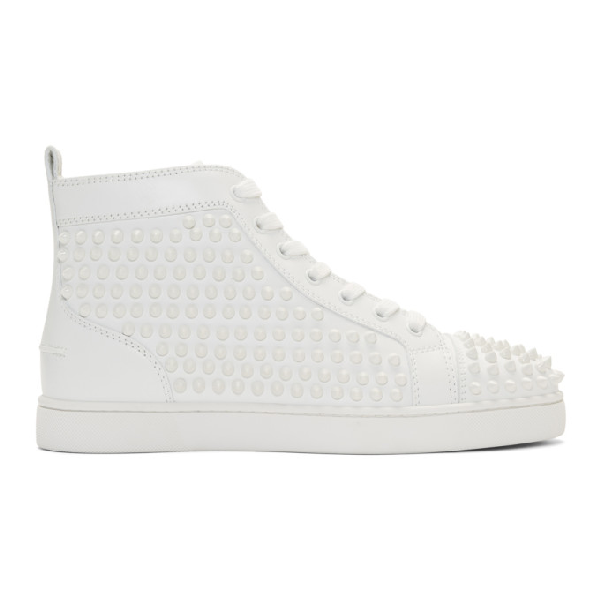 christian louboutin white high tops