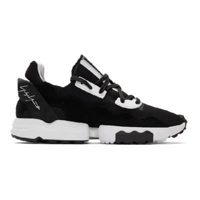 Shop Y-3 Black Zx Torsion Sneakers In Blkwhtblk