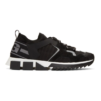 Shop Dolce & Gabbana Dolce And Gabbana Black Lace-up Block Sole Sneakers In 8b969 Nero