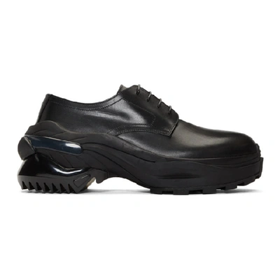 Shop Maison Margiela Black Ridged Sole Derbys