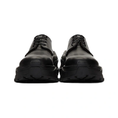 Shop Maison Margiela Black Ridged Sole Derbys