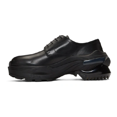 Shop Maison Margiela Black Ridged Sole Derbys