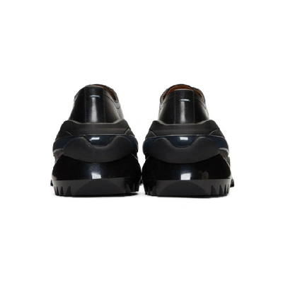 Shop Maison Margiela Black Ridged Sole Derbys