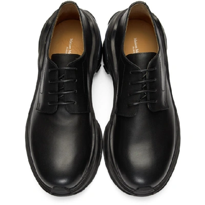 Shop Maison Margiela Black Ridged Sole Derbys