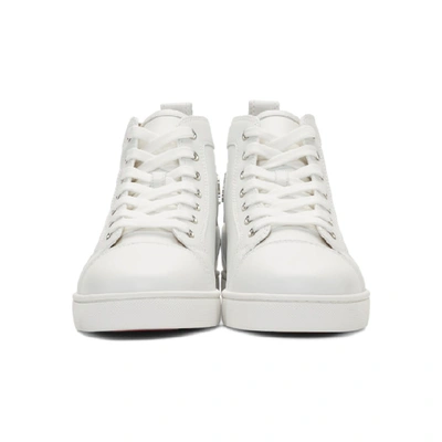 Shop Christian Louboutin White Louis High-top Sneakers In Wh01 White