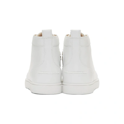 Shop Christian Louboutin White Louis High-top Sneakers In Wh01 White