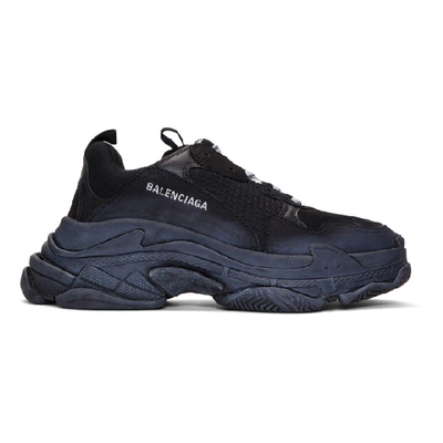 BALENCIAGA 黑色 TRIPLE S 运动鞋