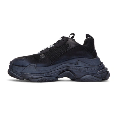 Shop Balenciaga Black Triple S Sneakers In 1000 Black