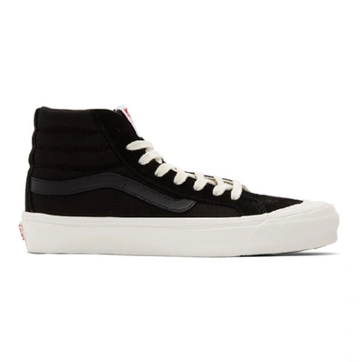 Shop Vans Black Checkerboard Og Style 138 Lx High-top Sneakers In Black/check