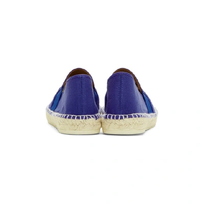 Shop Kenzo Blue Elastic Tiger Espadrilles In 74frenchblu