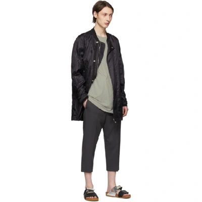 Shop Rick Owens Black & Silver Birkenstock Edition Rotterdam Combo Sandals