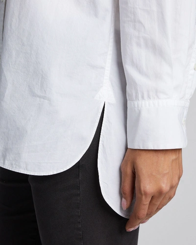 Nili Lotan Nl Pinstripe Cotton Shirt In White