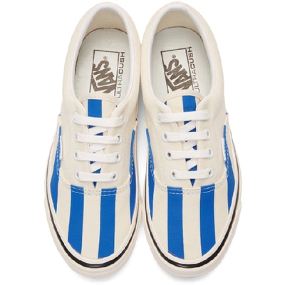 Shop Vans Blue And White Striped Era 95 Dx Sneakers