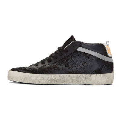 Shop Golden Goose Black Nubuck Mid Star Sneakers In Blackblack