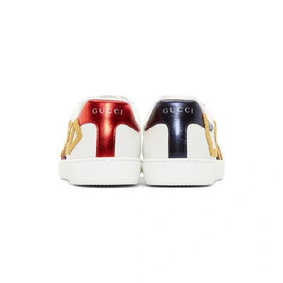 Shop Gucci White Loved New Ace Sneakers In 9095 White