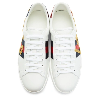 Shop Gucci White Loved New Ace Sneakers In 9095 White