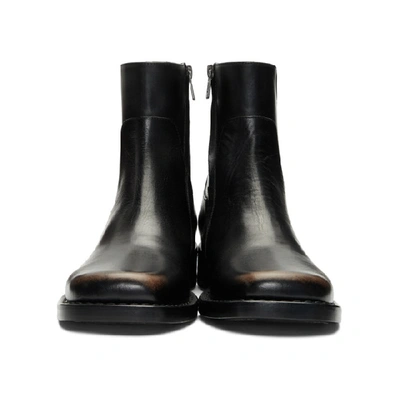 Shop Raf Simons Black Lo Classic Boots In 00099 Black