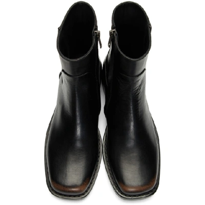 Shop Raf Simons Black Lo Classic Boots In 00099 Black