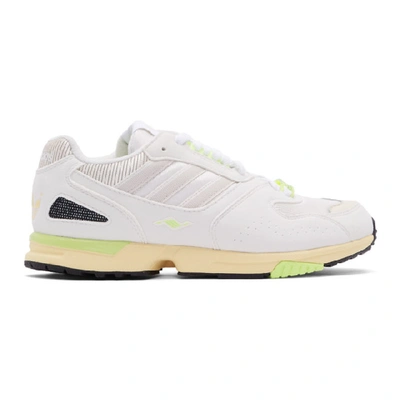 Shop Adidas Originals Off-white Zx 4000 C Sneakers In Offwhtchlk