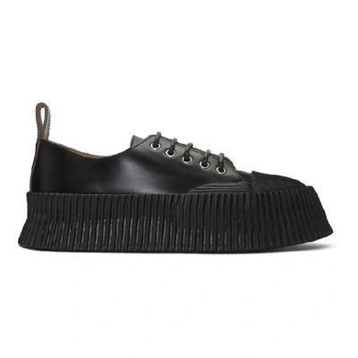 Shop Jil Sander Black Vulcanized Sneakers In 1black