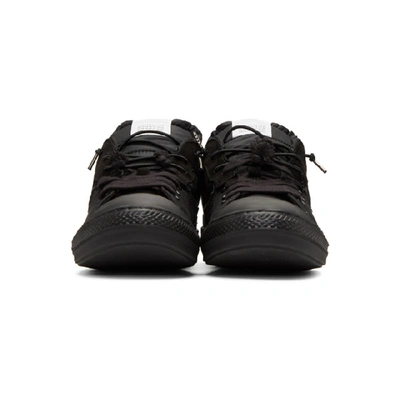 Shop Maison Margiela Black Mix Fabric Sneakers In T8016 Blkmx