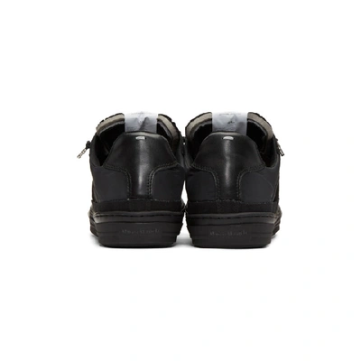 Shop Maison Margiela Black Mix Fabric Sneakers In T8016 Blkmx