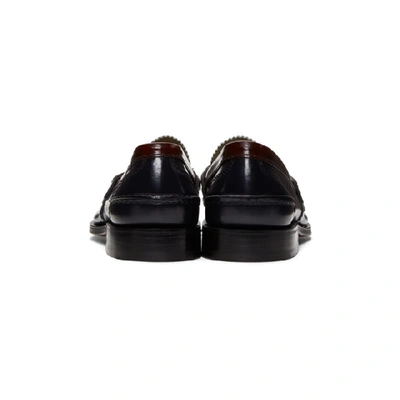 Shop Church's Churchs Navy And White Pembrey Loafers In F0vxe Nvwhc