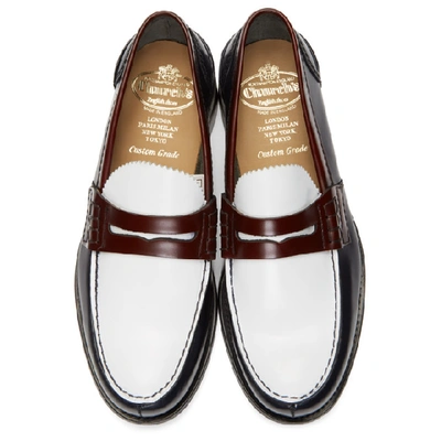 Shop Church's Churchs Navy And White Pembrey Loafers In F0vxe Nvwhc