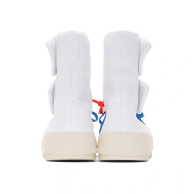 Shop Off-white White Moto Wrap Sneakers In 0140 Whtgrn