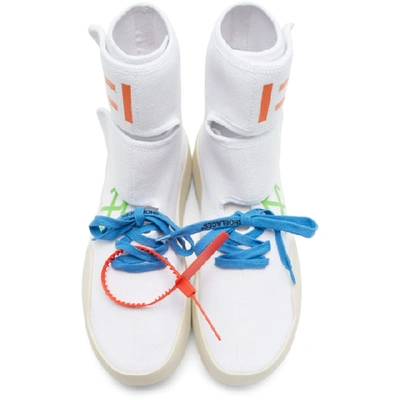 Shop Off-white White Moto Wrap Sneakers In 0140 Whtgrn