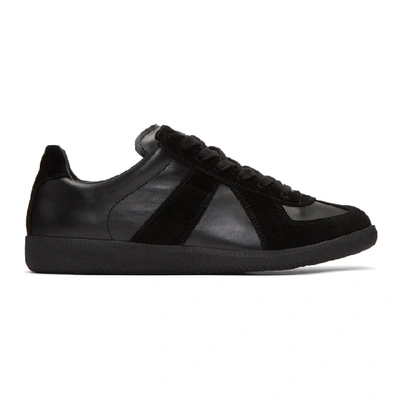 Shop Maison Margiela Black Replica Sneakers In 900 Black