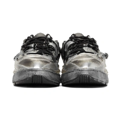 Shop Maison Margiela Silver Fusion Sneakers In H2745 Wtblk