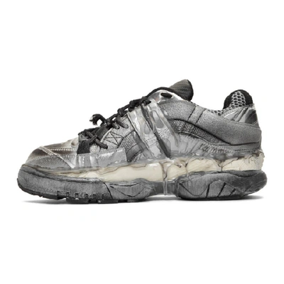 Shop Maison Margiela Silver Fusion Sneakers In H2745 Wtblk