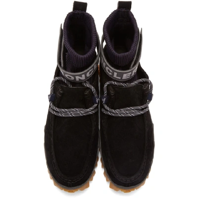 Shop Moncler Black Henke Boots In 998