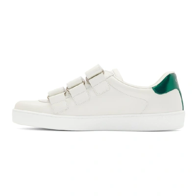 Shop Gucci White New Ace Sneakers In 9062 White