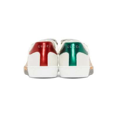 Shop Gucci White New Ace Sneakers In 9062 White