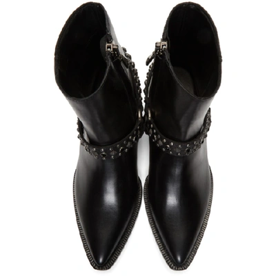 Shop Amiri Black Studded Harness Boots