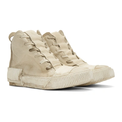 Shop Boris Bidjan Saberi Grey Kangaroo Sneakers In Mud Grey