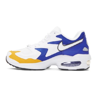 Shop Nike White And Blue Air Max 2 Light Sneakers In 102whtgldry