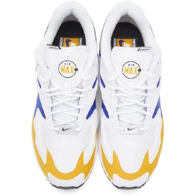 Shop Nike White And Blue Air Max 2 Light Sneakers In 102whtgldry