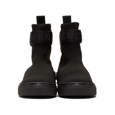 Shop Givenchy Black George V Sock Sneakers In 001 Black