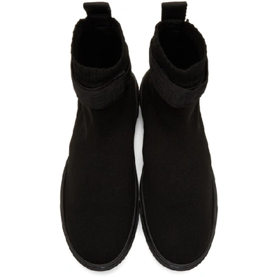 Shop Givenchy Black George V Sock Sneakers In 001 Black
