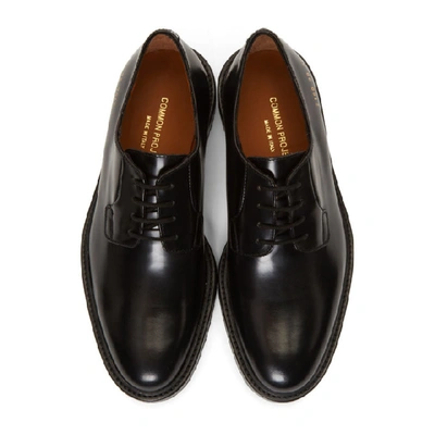 Shop Common Projects Black Leather Derbys