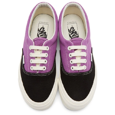Shop Vans Black And Purple Og Era Lx Sneakers In Blk Mulbry