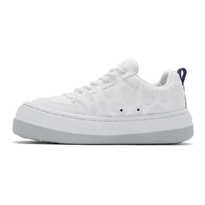 Shop Eytys White Canvas Sonic Sneakers