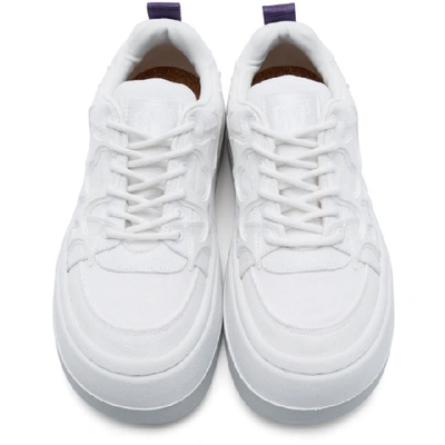 Shop Eytys White Canvas Sonic Sneakers