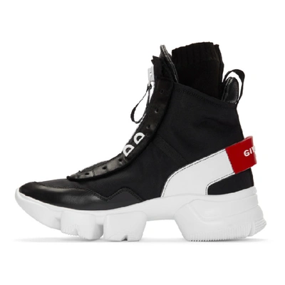 Shop Givenchy Black And White Jaw Sneakers In 004 Blkwht