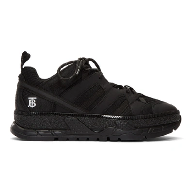 Shop Burberry Black Union Sneakers