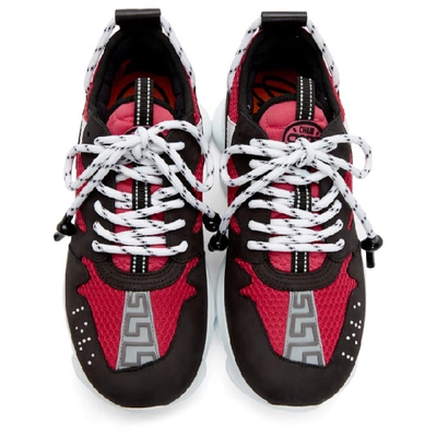 VERSACE 黑色 AND 红色 NYC RUNWAY CHAIN REACTION 运动鞋
