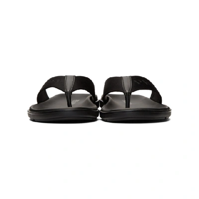 Shop Prada Black Logo Webbing Sandals